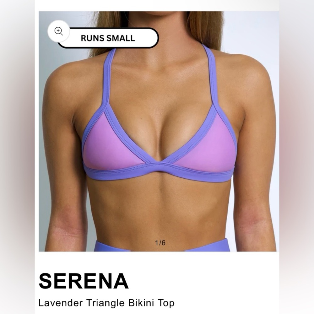 “Serena” Lavender Bikini Top